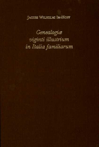 Genealogiæ viginti illustrium in Italia familiarum